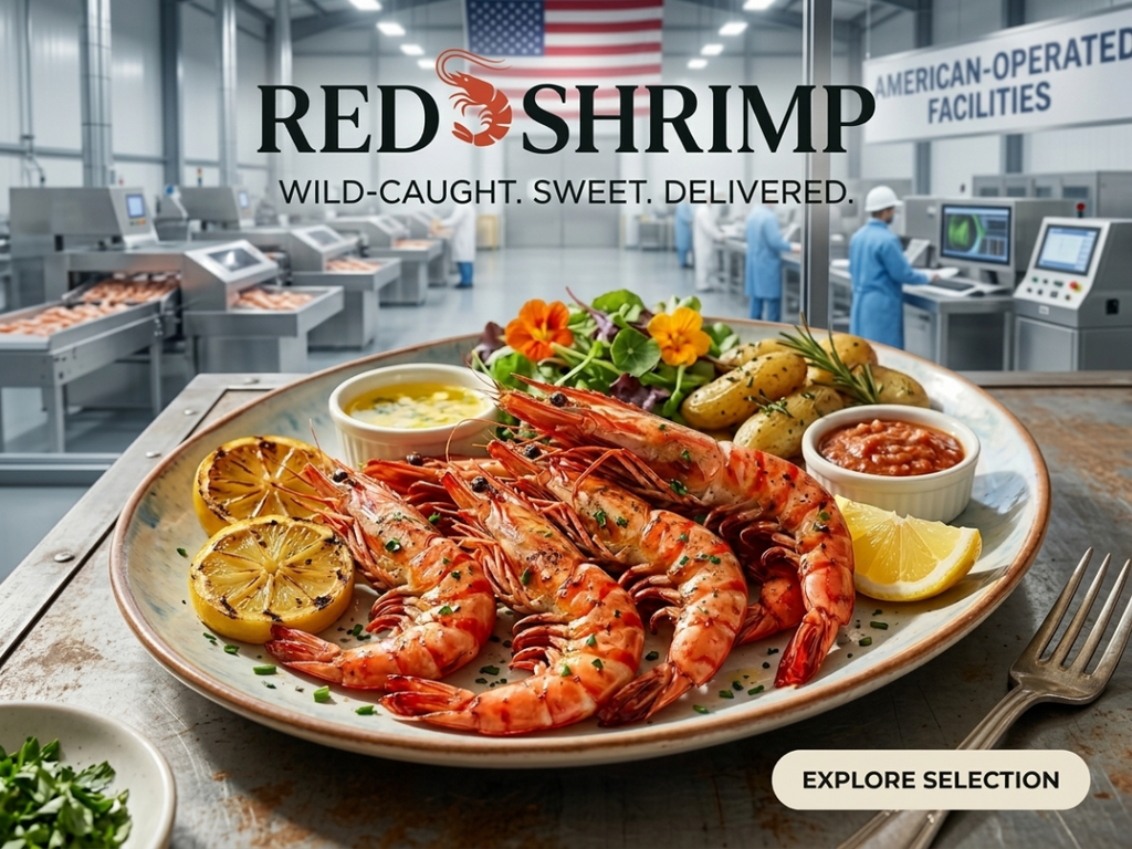 Crimson Scarlet Carabineros: Rare Deep-Sea Giant Prawn - Rich Liquid Gold