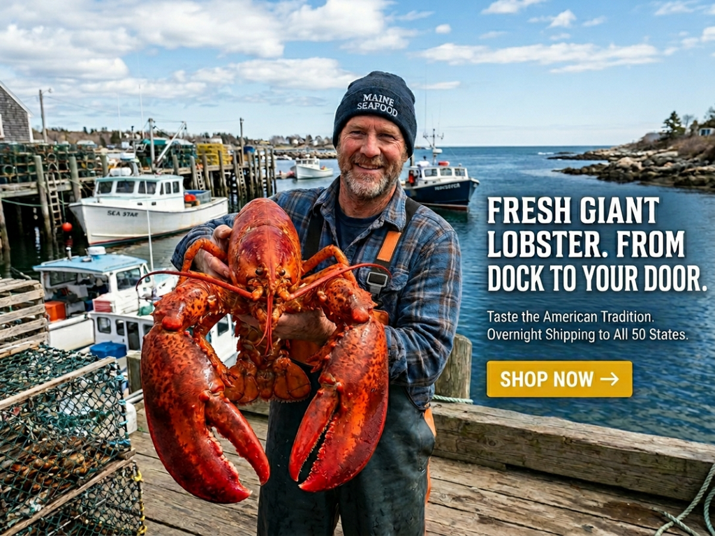 Jumbo North Atlantic Lobster Tail: Pre-Scored Shell for Perfect Butter Dip
